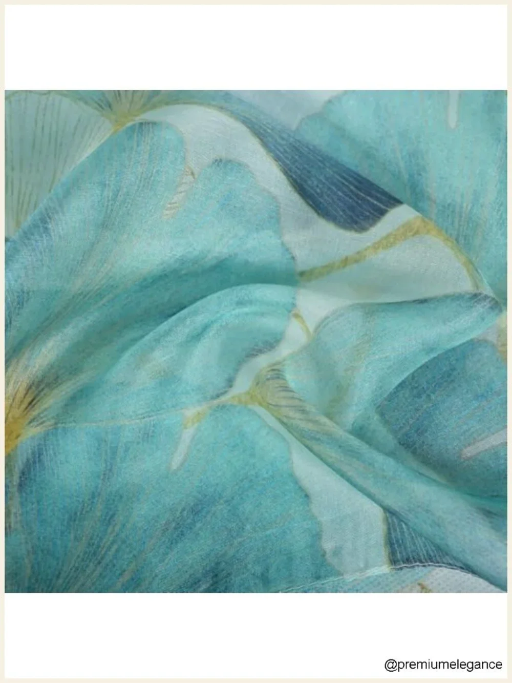 100% Mulberry Silk Chiffon Scarf Extra Large Printed Long Shawl Wrap